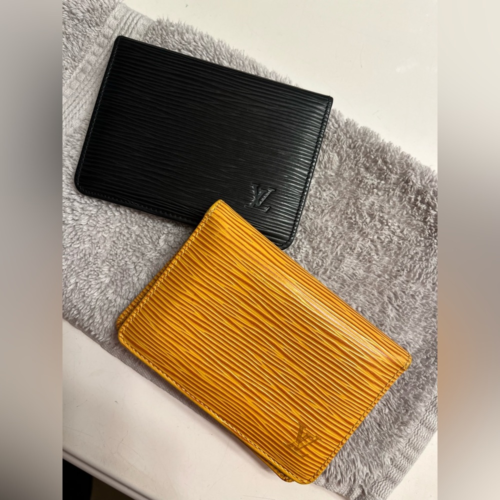 2 Louis Vuitton Epi card holders